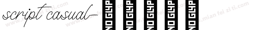 script casual字体转换